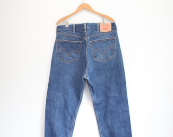 vintage levi's 501 jeans  button fly denim 38 x 30  #0205