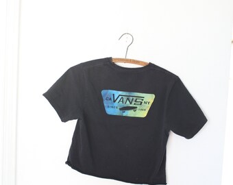 vans checkered crop top