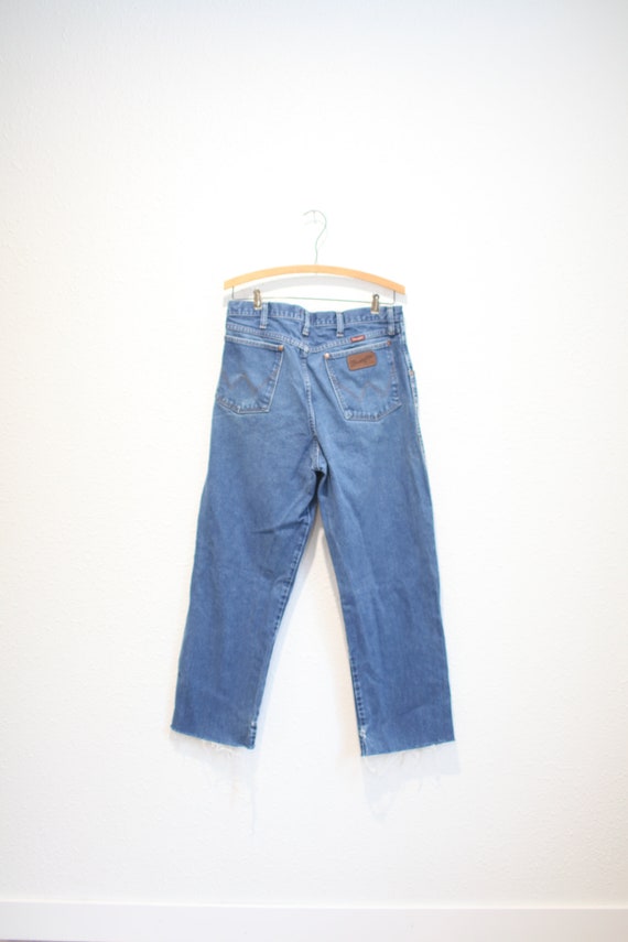 vintage wrangler 1980's  blue  jeans denim 34 x 2… - image 2