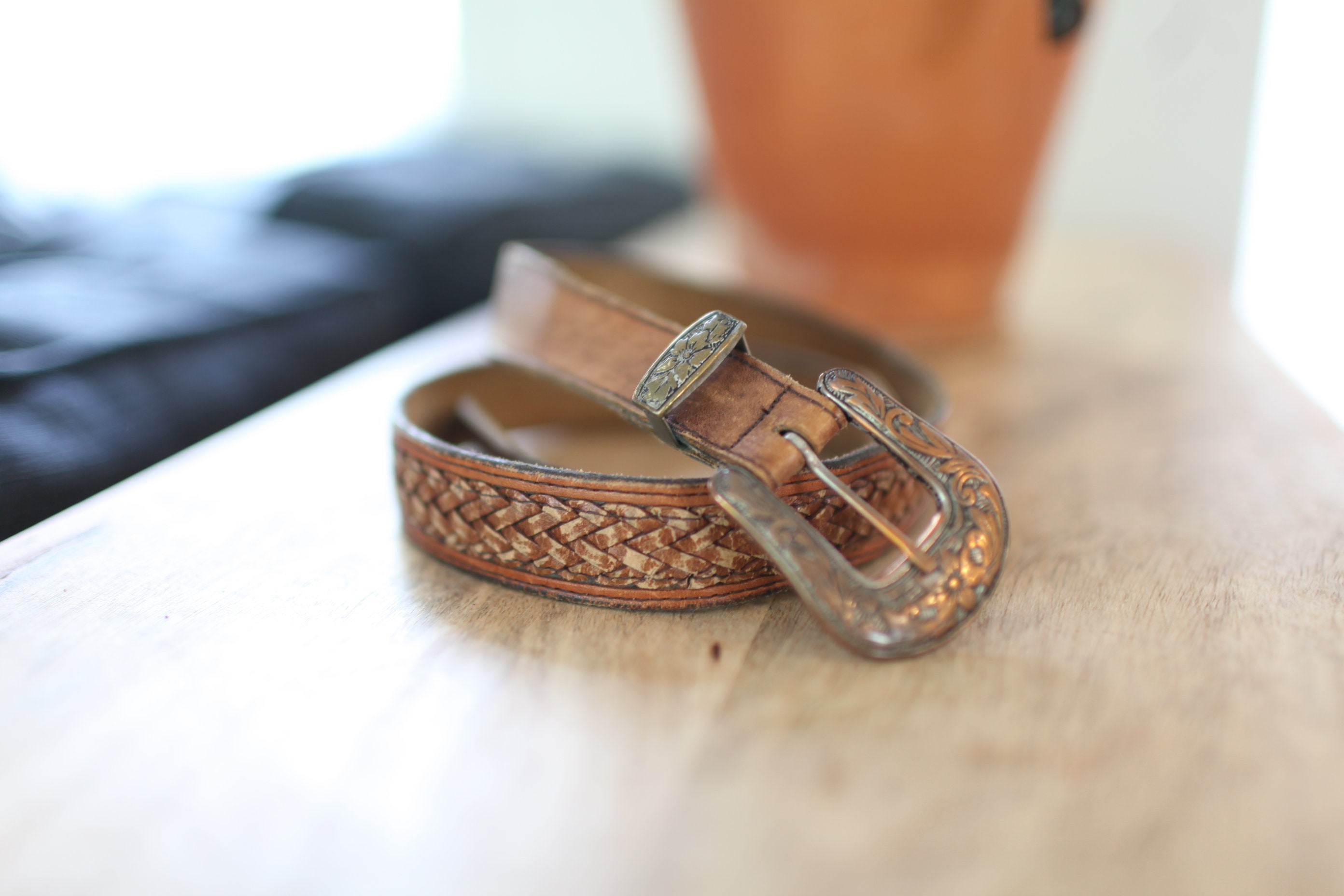 Brown braided leather belt  Brioni® US Official Store