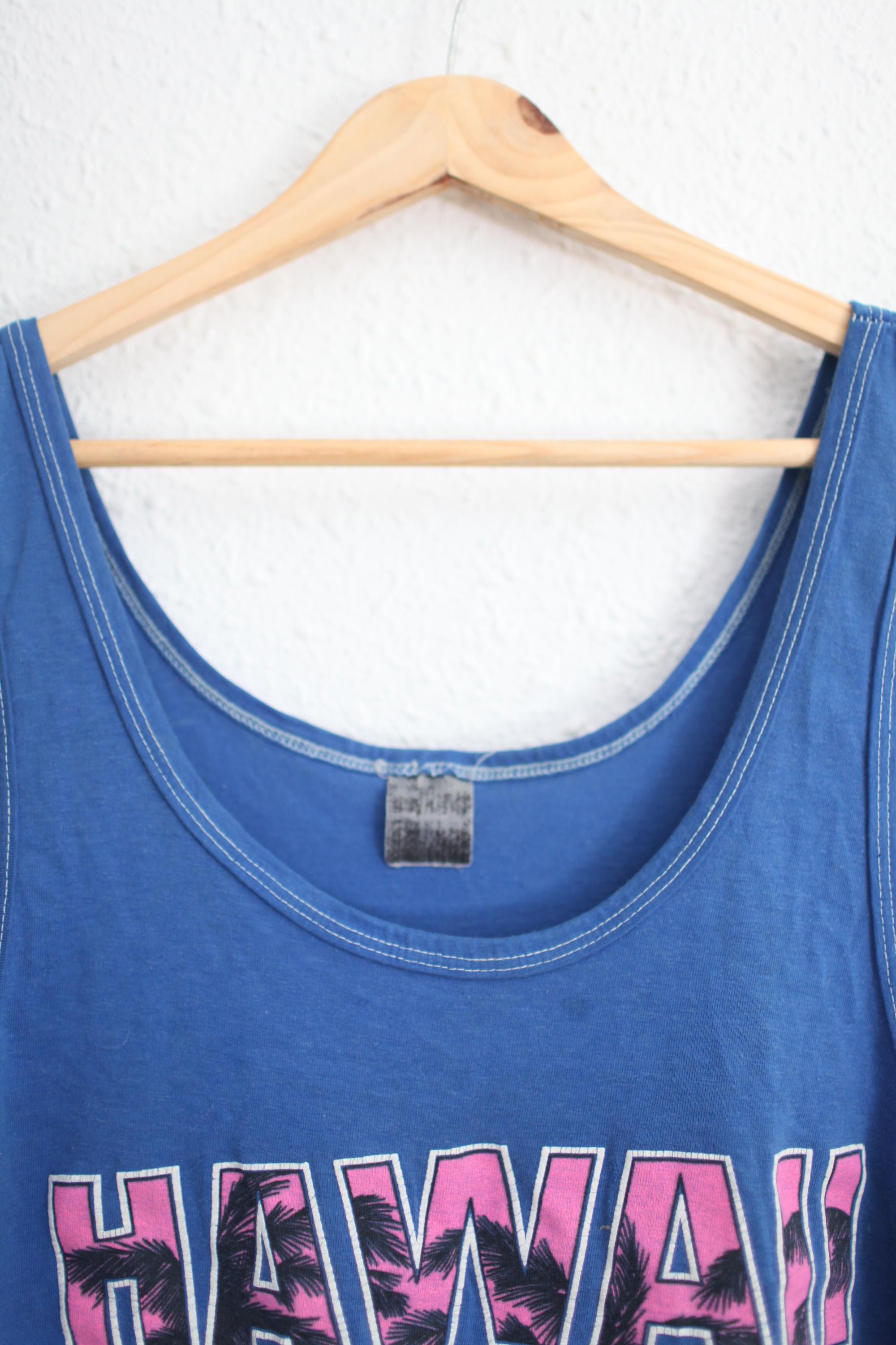 Vintage 89 Hawaii Blue Tank Top T Shirt #0177 - Etsy