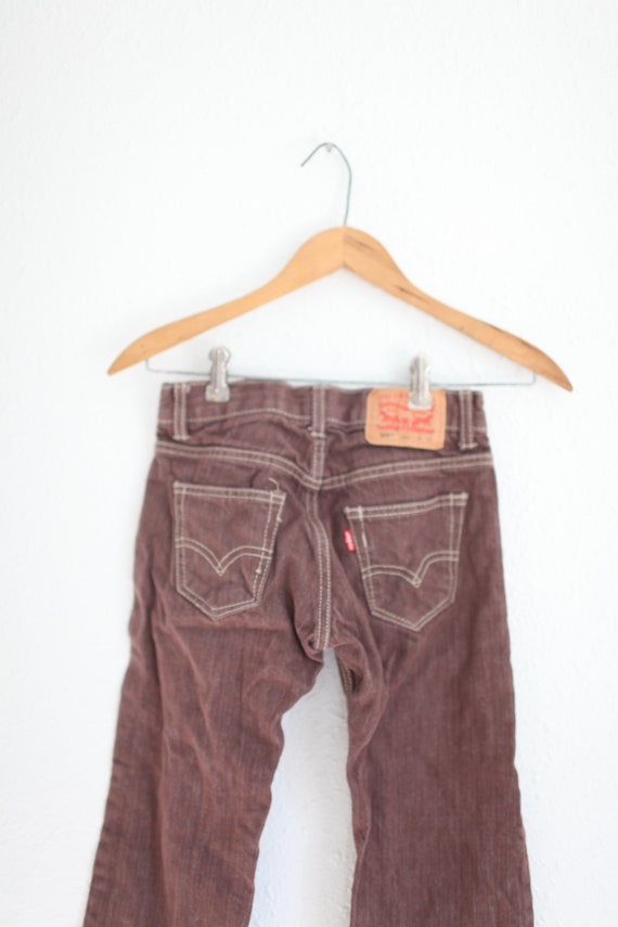 Vintage 90s Levis 505 Brown Denim Jeans Kids 8 098 