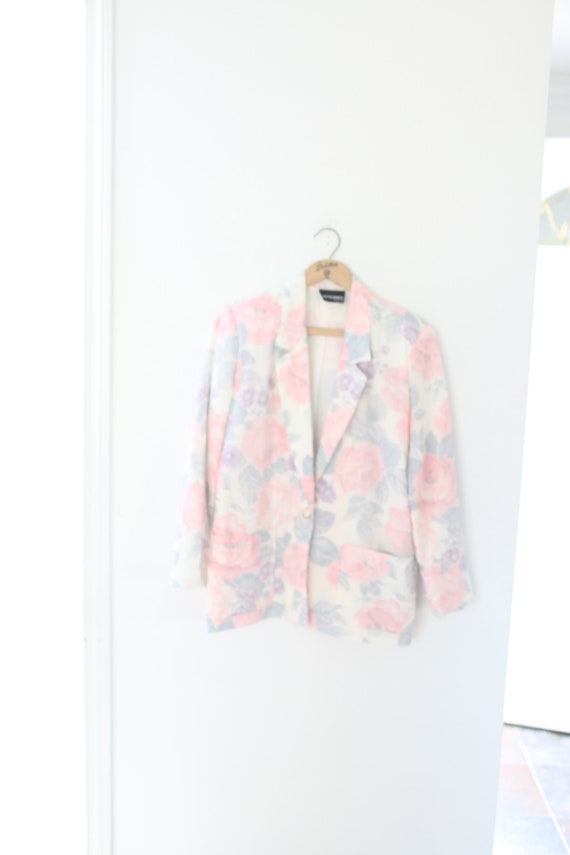 vintage oversized floral blazer jacket #097