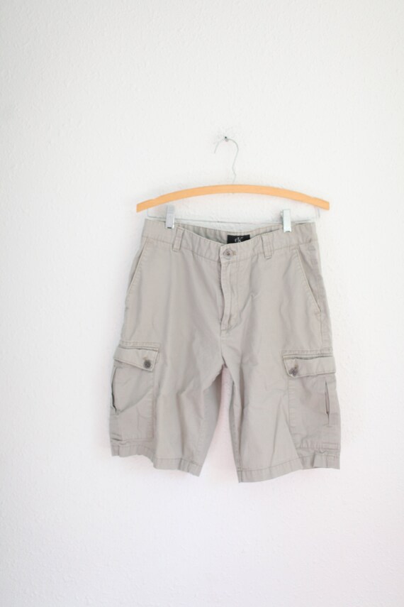 Vintage 90s Calvin Klein Tan Baggy Cargo Shorts 30 0131 Etsy Norway