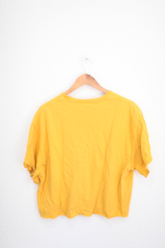 vintage seattle mariners gold cropped t shirt #01… - image 4