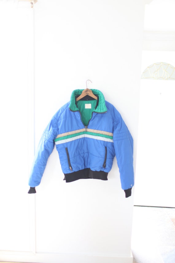 vintage 80s Roffe blue green stripe bivy puffer ja