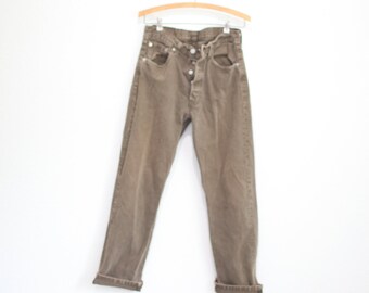 Levis Brown 501 | Etsy