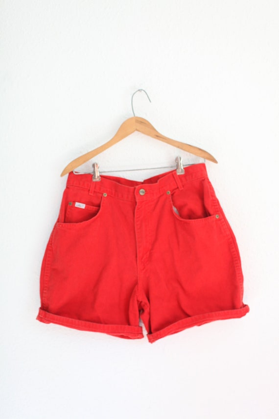 vintage 90s chic red high rise baggy denim jeans s