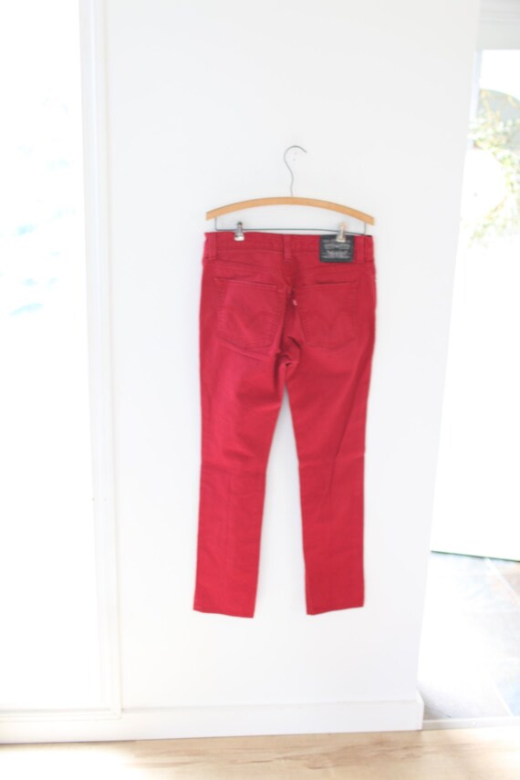 vintage levis 510 red jeans denim 32 x 30 #0148