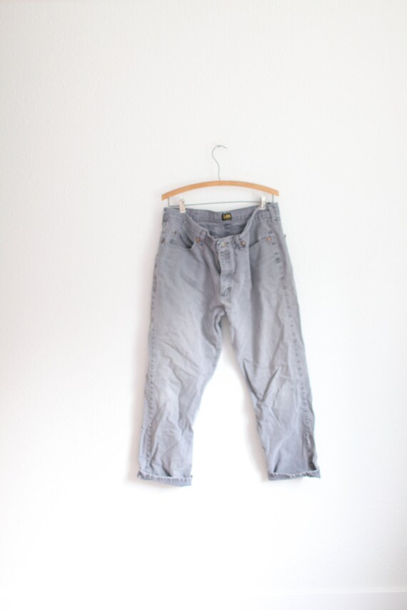 vintage 90's LEE gray  jeans  denim 38 x 30 #0300 - image 1