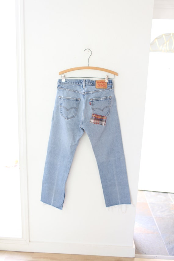 vintage distressed levis 501 jeans patch denim 3