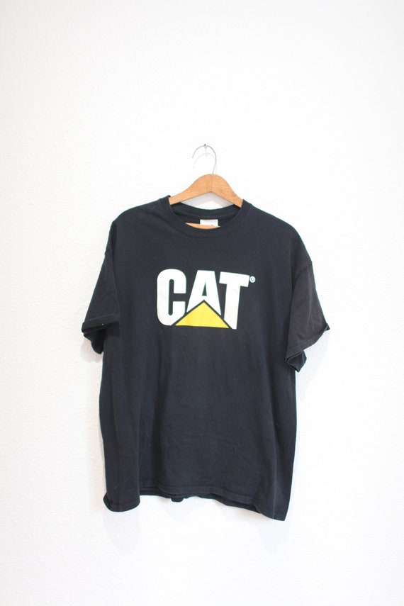vintage  CAT oversized black   t shirt #0285