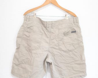 vintage 90s columbia khaki hiker shorts 36 #015
