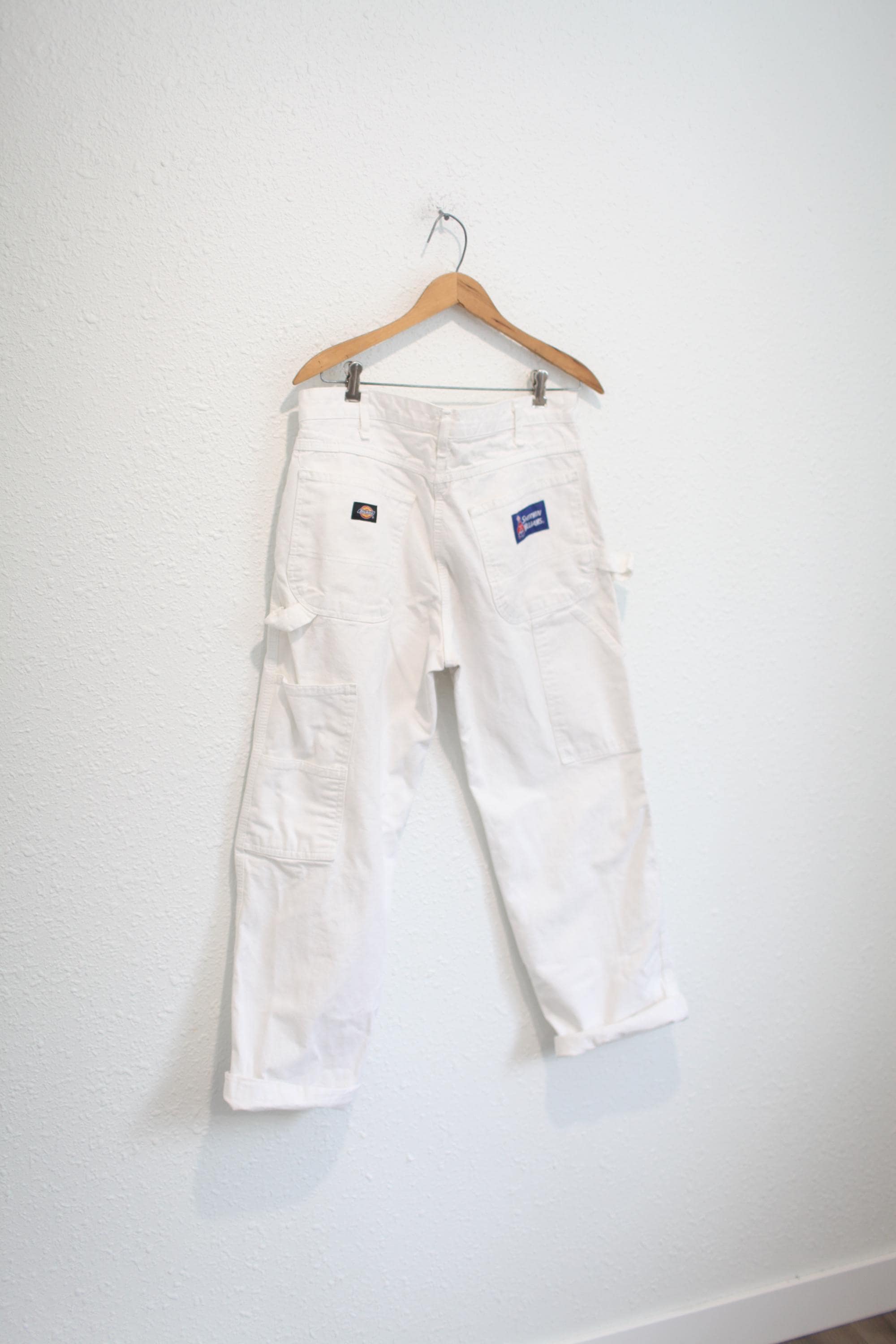 Vintage 90s Dickies White Painter Pants Industrial Carpenter 32 X