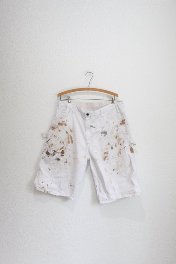 Dickies denim painter shorts, half pants, men's size w36 cotton blue type Vintage Second Hand