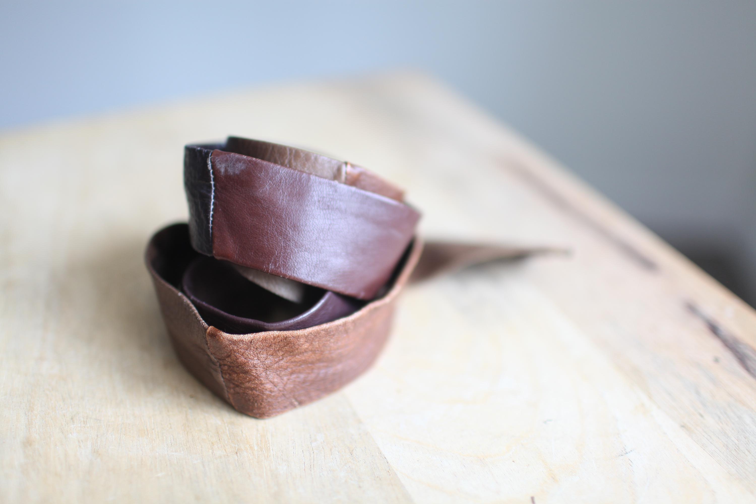 Vintage 70s Brown Patchwork Leather Tie Belt - Etsy display picture 1