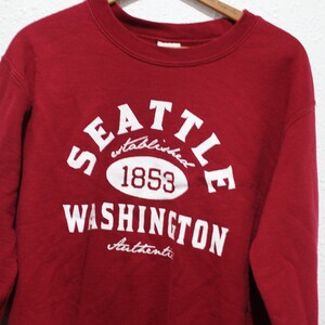 vintage seattle washington maroon sweatshirt 053 image 2