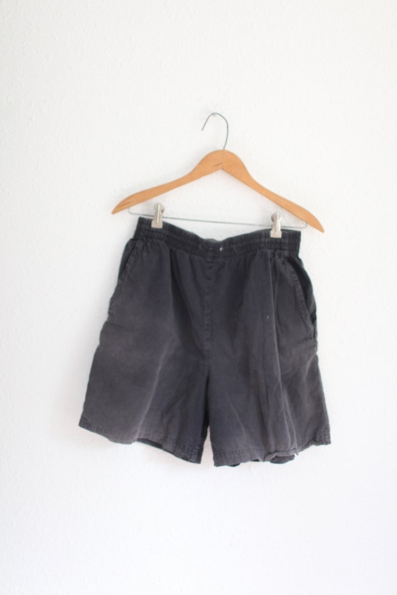 vintage 90s black faded paperbag high rise waist … - image 1