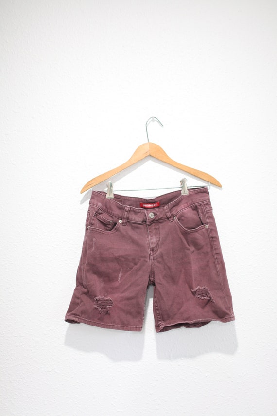 vintage 90s unionbay maroon denim jeans shorts 30 
