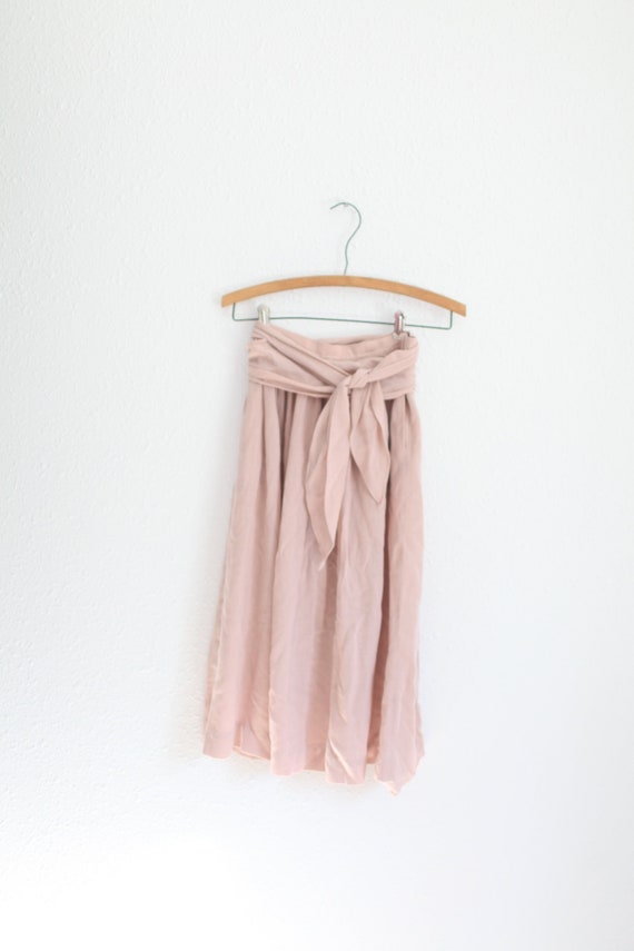 vintage mauve pink  wrap  skirt 26 #0105