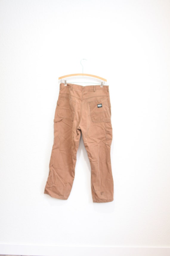 Pantalones industriales vintage desgastados KEY bronceado 36 x 30