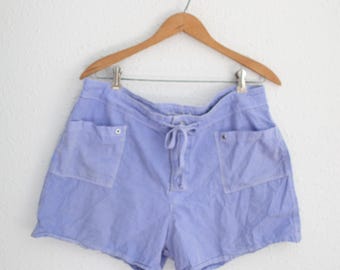 vintage 90s fresh produce periwinkle blue board shorts L #0322