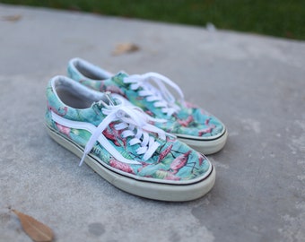 flamingo print vans