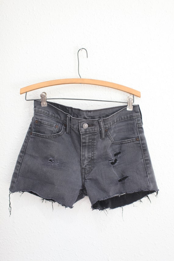 vintage 90s levis 511 black cut off jean shorts 3… - image 3