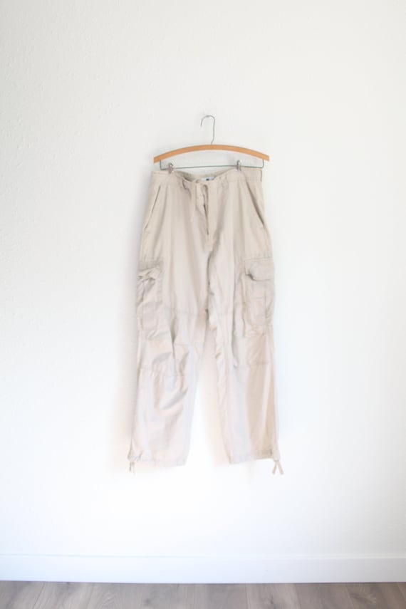 vintage 90s Y2K gap tan khaki drawstring baggy car