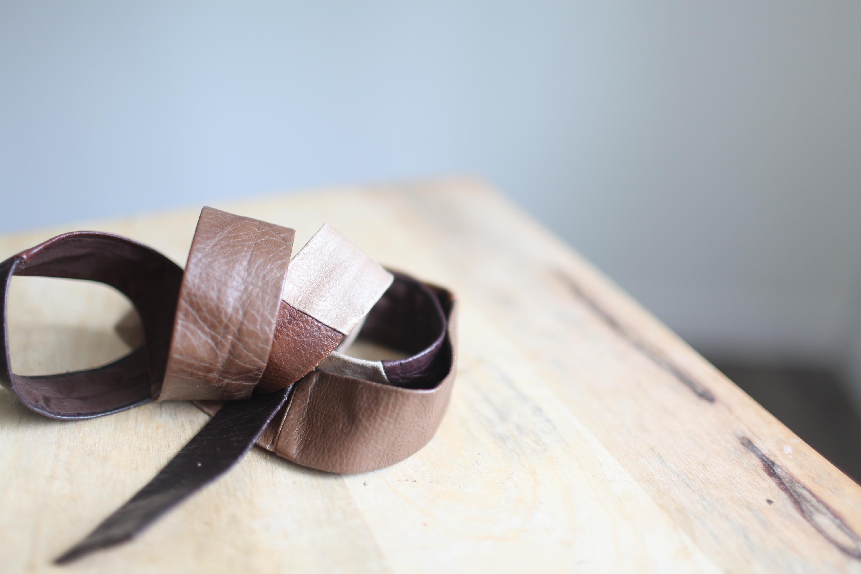 Vintage 70s Boho Leather Patchwork Belt Tan White Lace Up Small Leather Patchwork Belt - Etsy main image 3