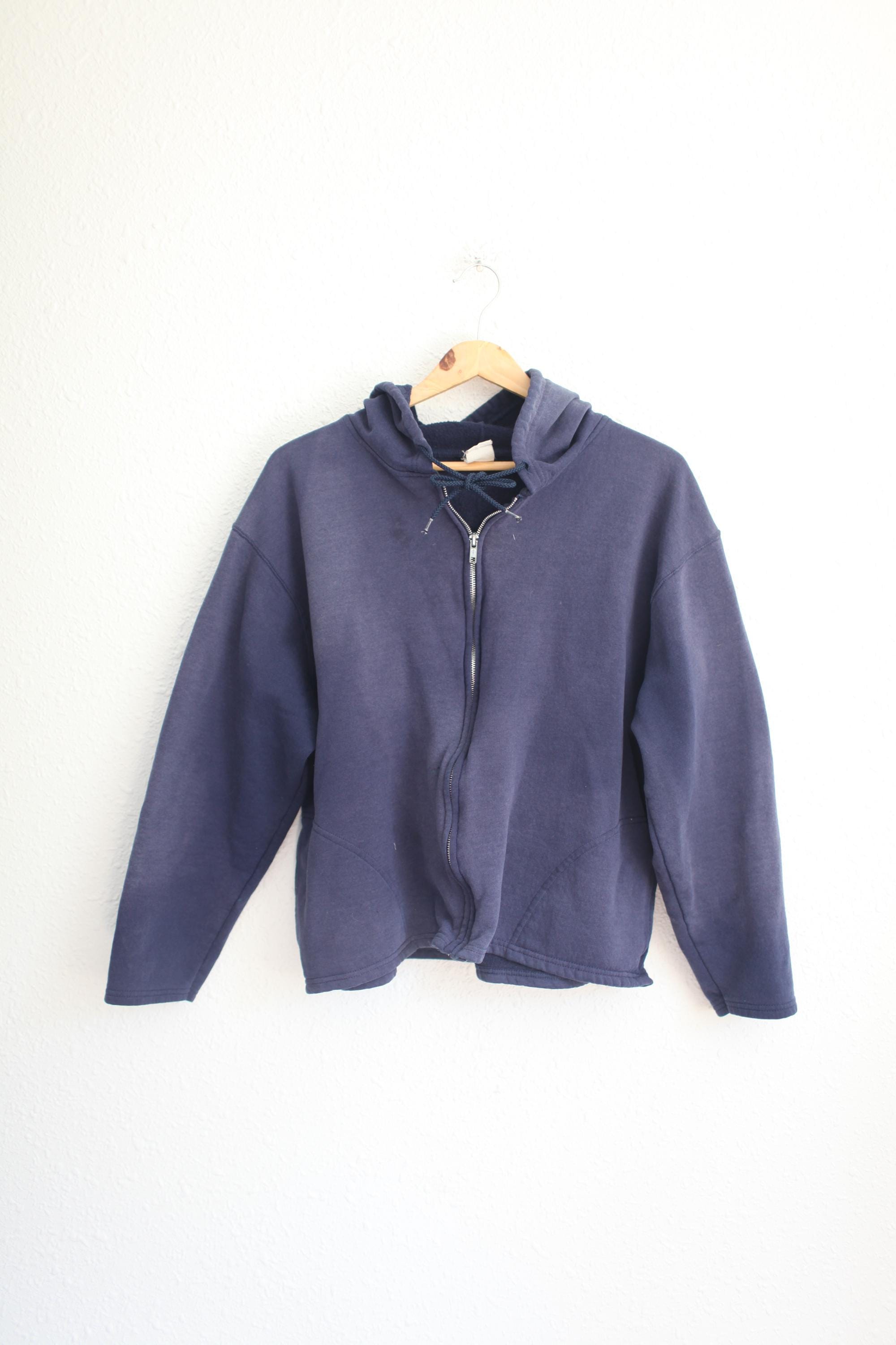 00s〜 Faded Blank Full Zip Parka Vintage Faded Zip Hoodie - Etsy