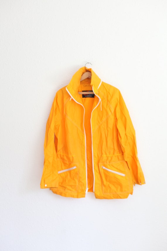 orange jacket 80s windbreaker Gem