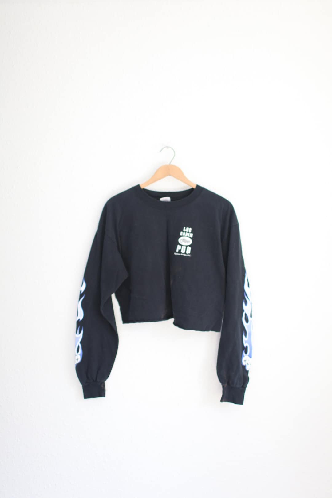 Vintage Log Cabin Pub Spences Bridge BC Faded Black Cropped Etsy