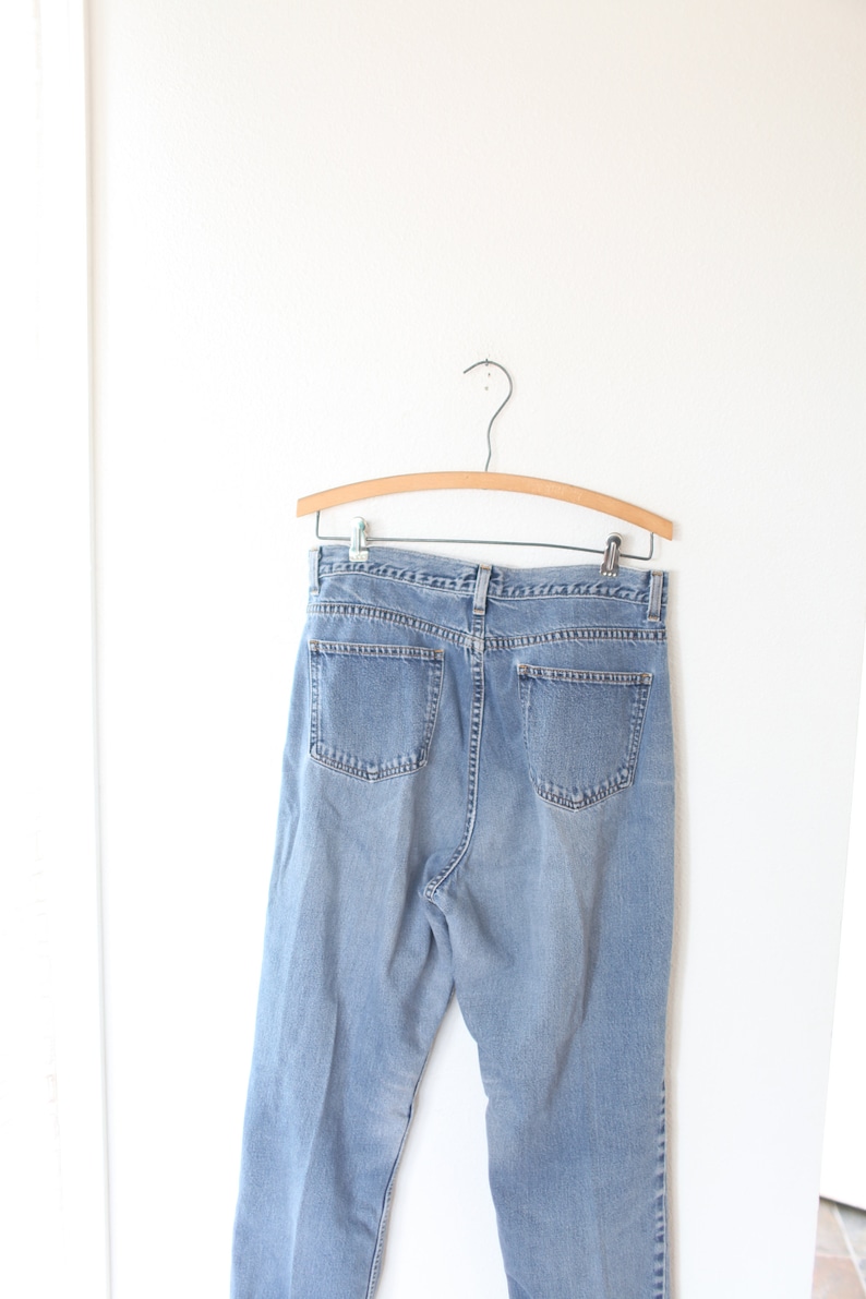 vintage 1980/'s ll bean high rise waist tapered mom jeans denim 32 #0482
