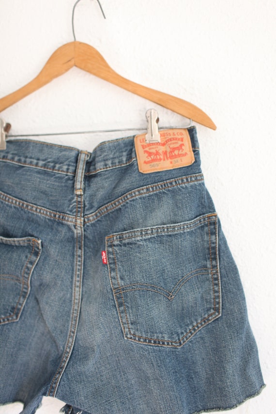 vintage 1990's distressed cut off levis 569 jean … - image 4