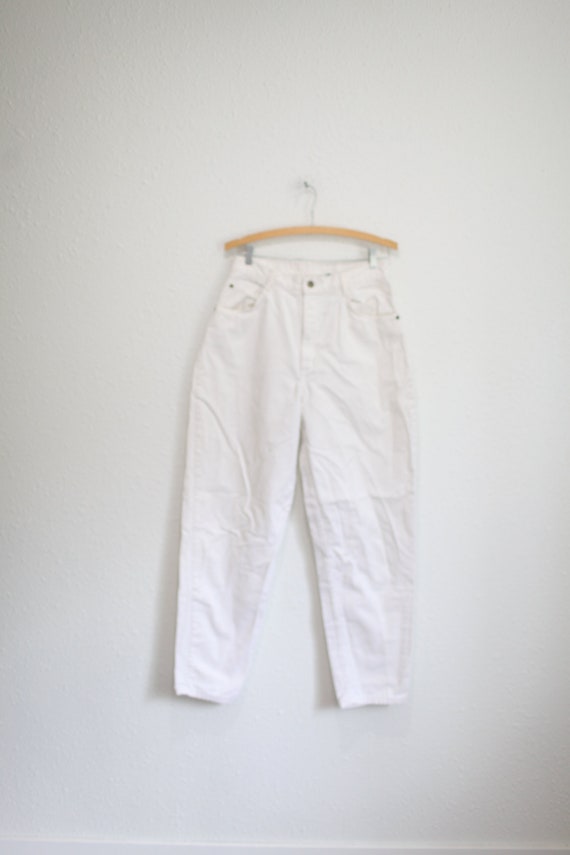 vintage 90s hunt club white tapered  high rise jea