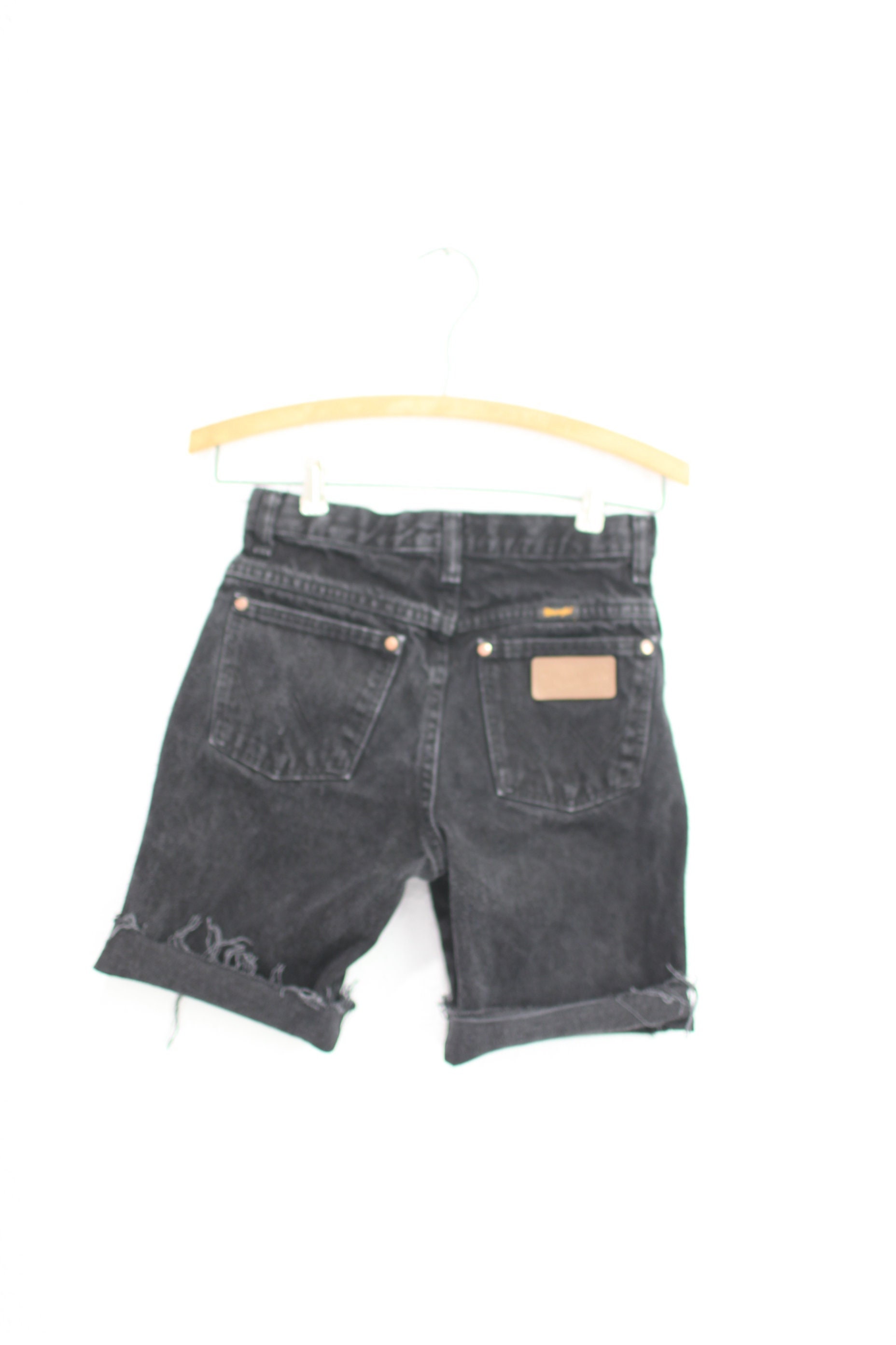 Vintage Wrangler Cut off Black Denim Jean Shorts Kids 12 0255 - Etsy  Australia