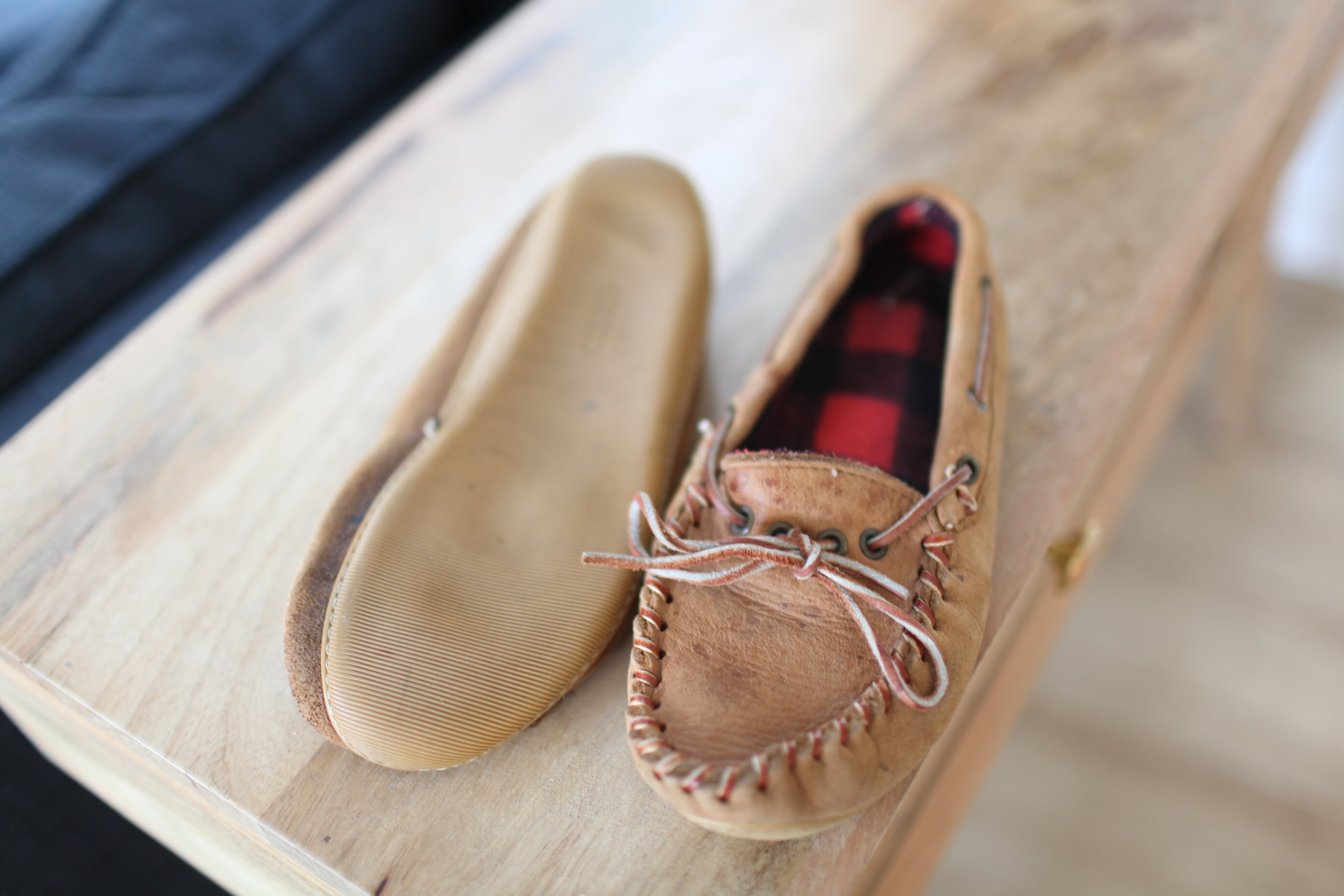Vintage ll bean tan leather moccasins loafers womens 8 Etsy