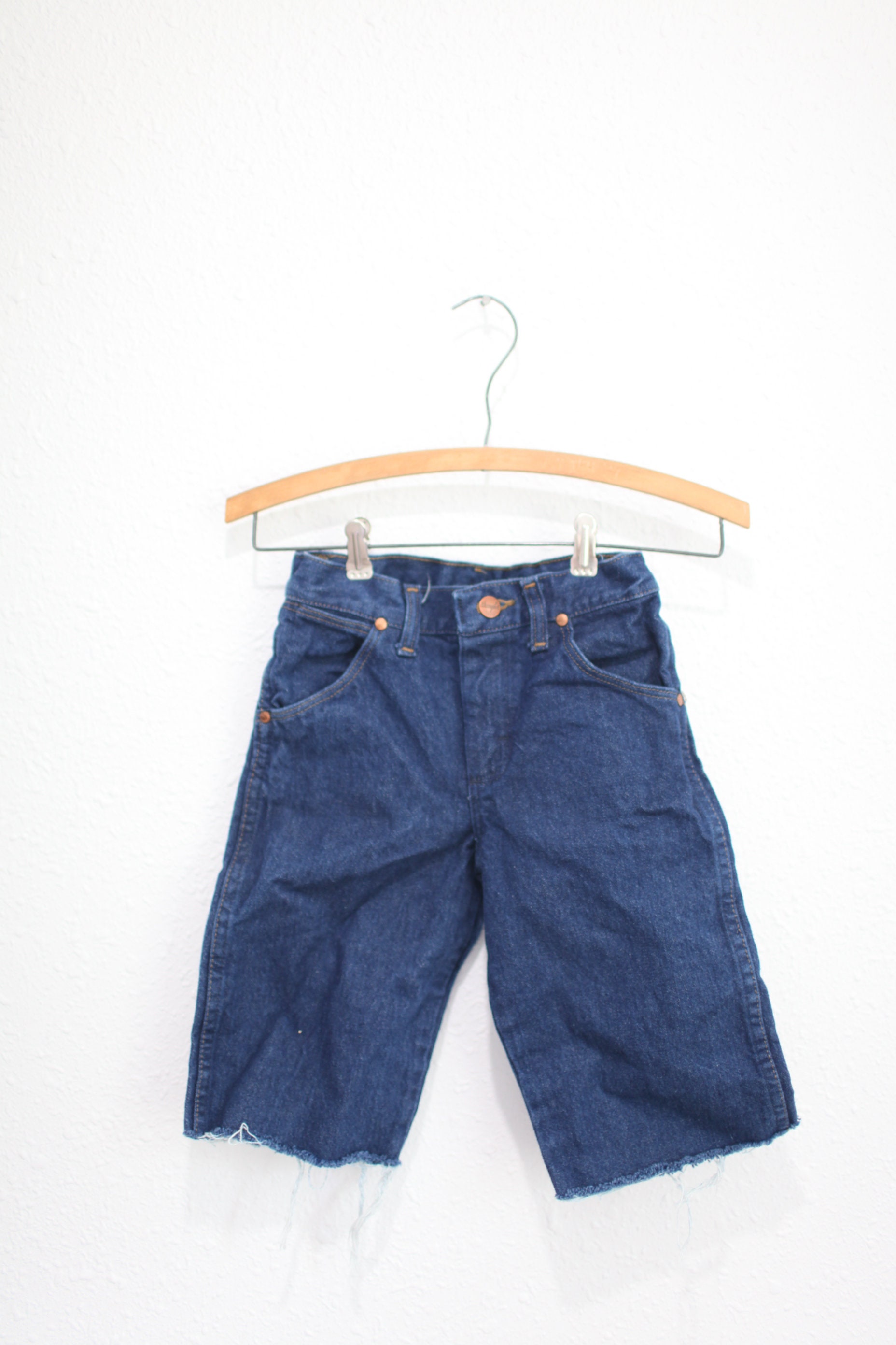 Vintage Wrangler Cut off Denim Jean Shorts Kids 10 0231 - Etsy