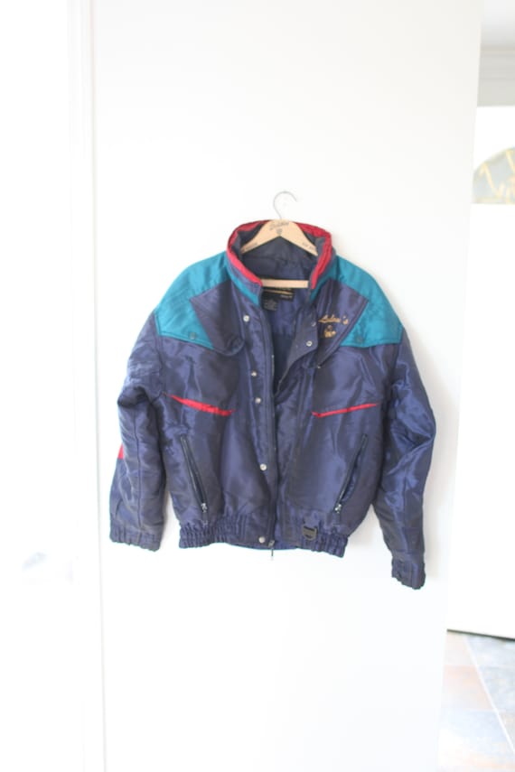 vintage 80s innsbruk navy blue puffer ski jacket c