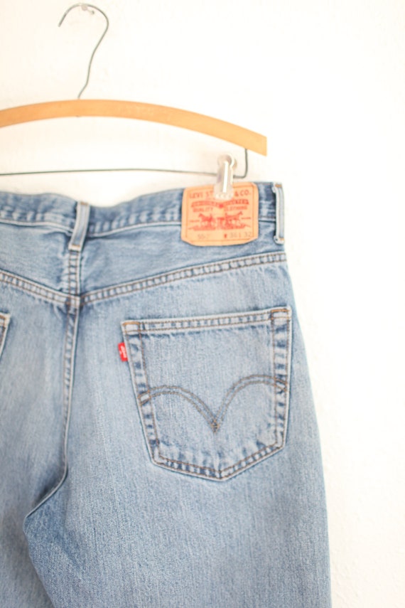 vintage 1990's  distressed levis 550  jeans denim… - image 4