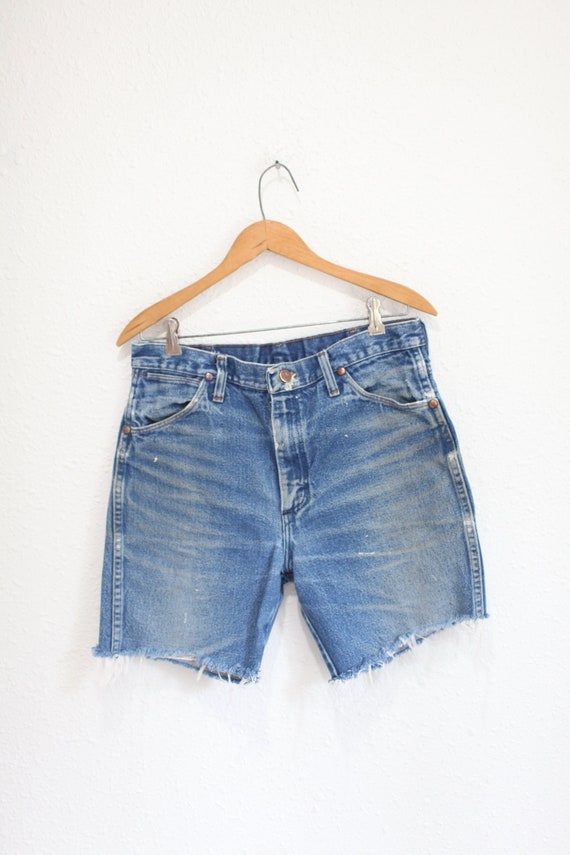 vintage 1980's wrangler western distressed cut off