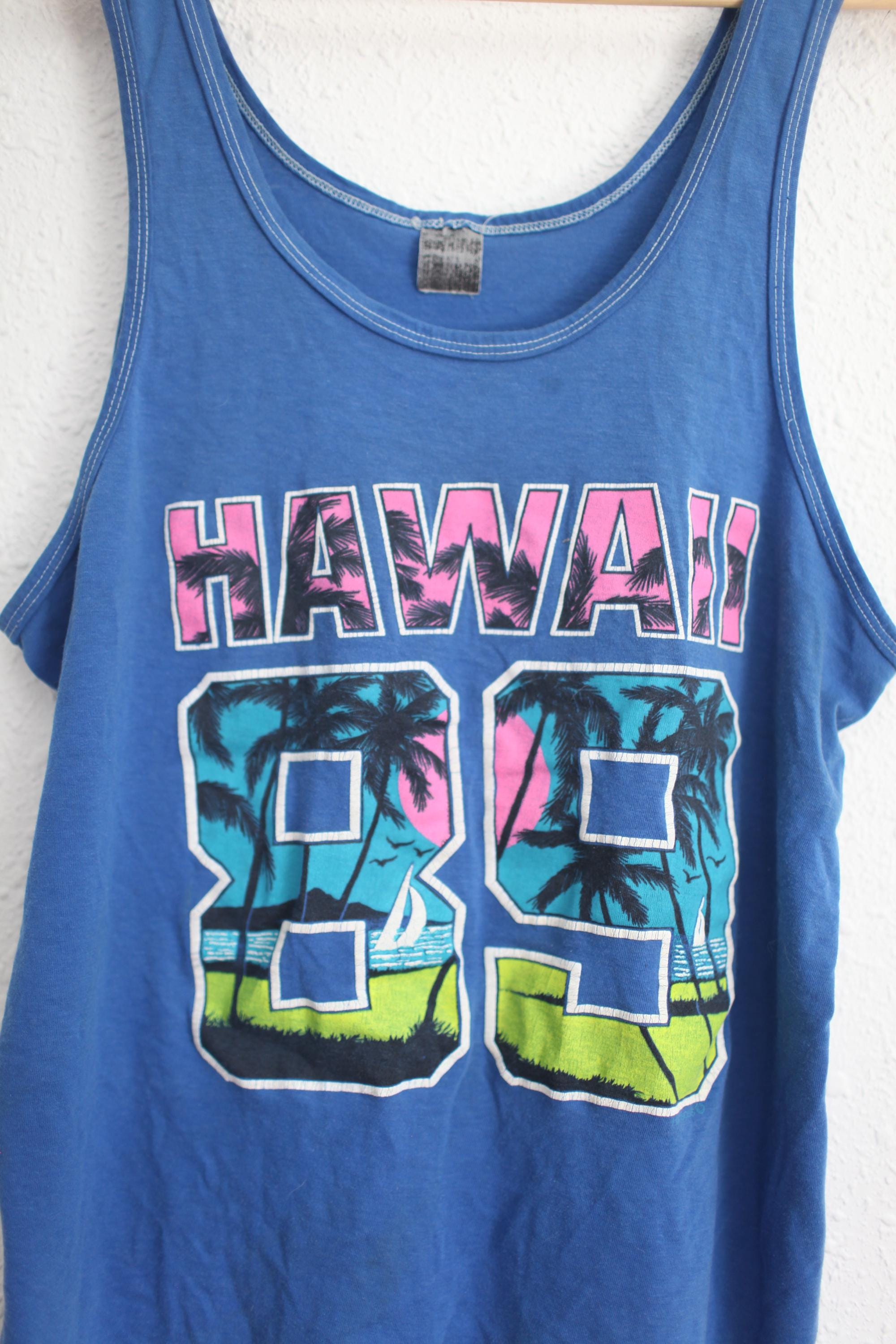 Vintage 89 Hawaii Blue Tank Top T Shirt #0177 - Etsy