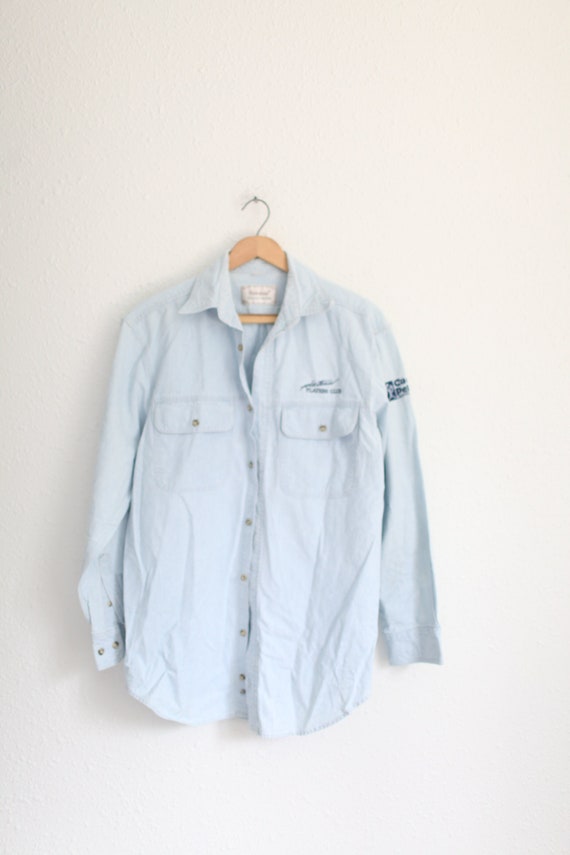 vintage 90s cactus petes casino blue chambray jean