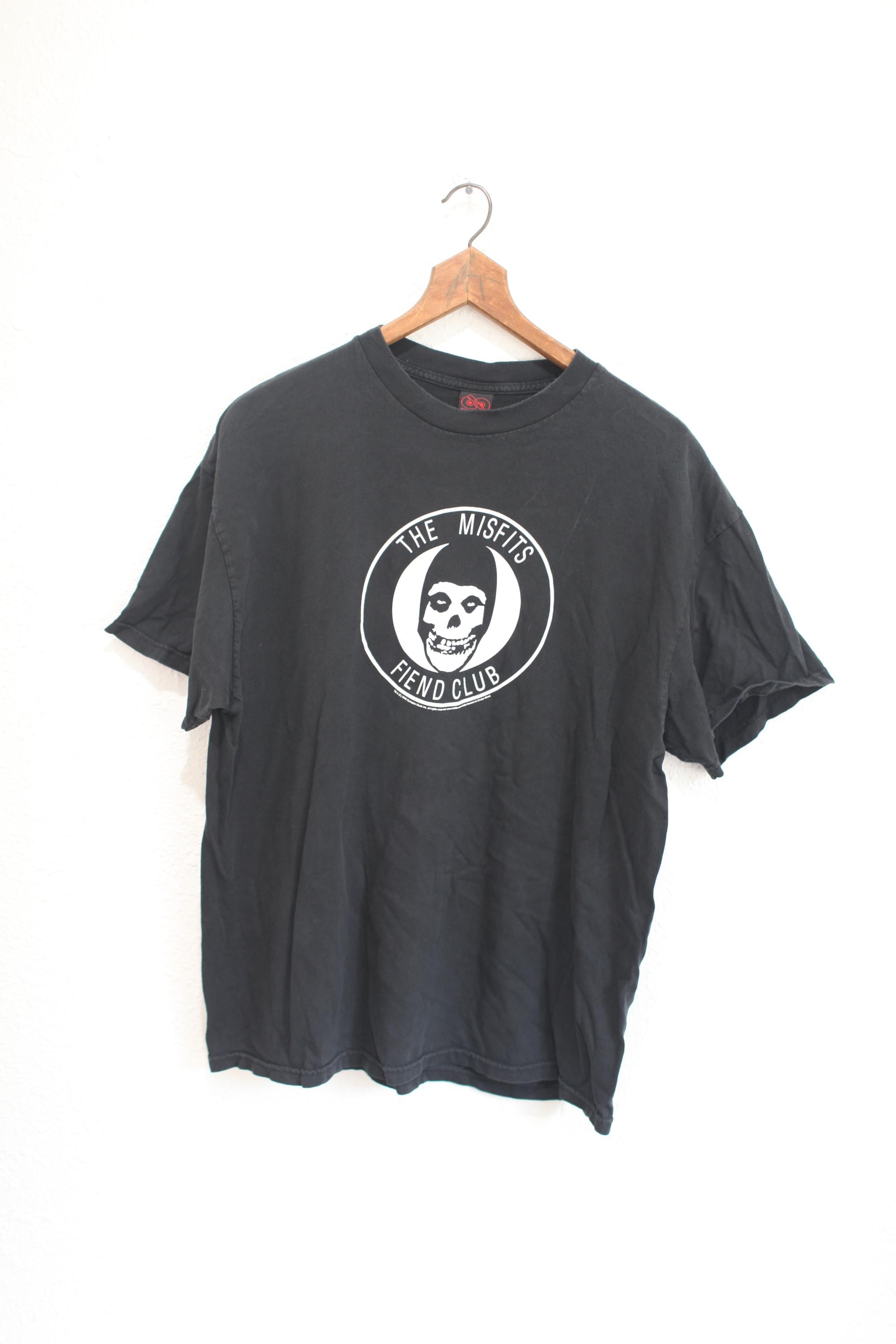 Vintage 2002 Misfits Fiend Club Cinderblock Black T Shirt XL #0742