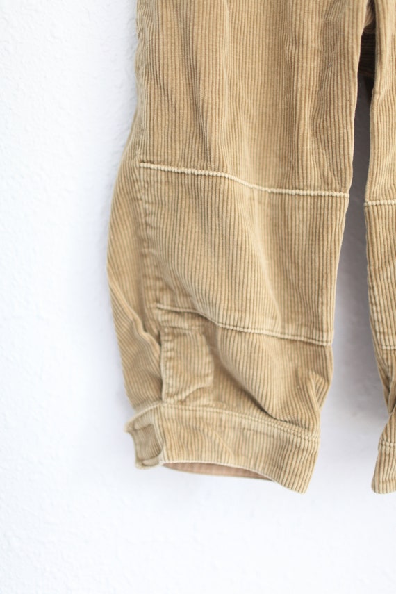 vintage 70s tan corduroy cropped barrel  pants 26… - image 4