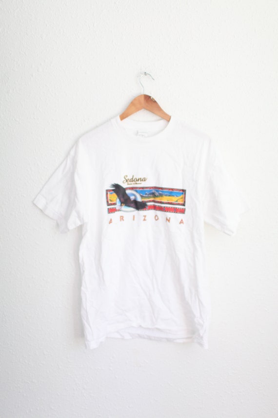 vintage 90s sedona arizona white t shirt #0505