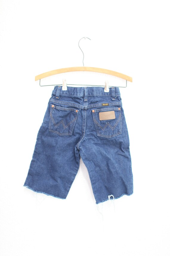 vintage 80s wrangler  cut off denim jean shorts ki