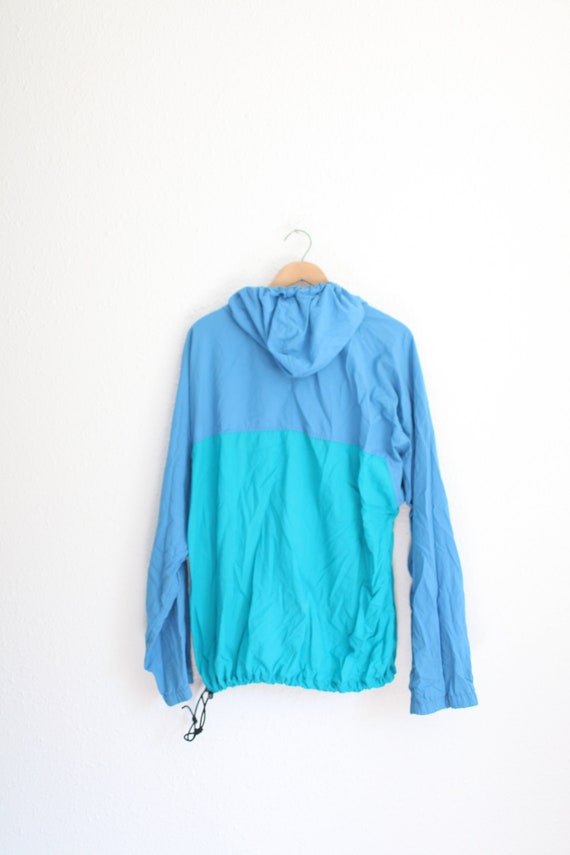 vintage 90s orivs oversized colorblock blue draws… - image 5