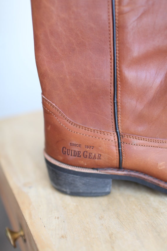 vintage  brown  leather cowboy boots mens 11 - image 2